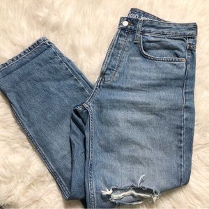 Calvin Klein jeans with rips at knee medium wash 29 waist blue ripped distressed